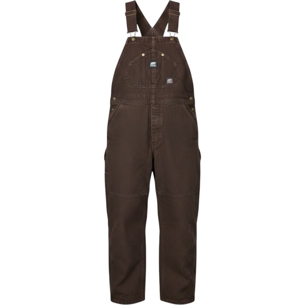 Berne Workwear Bib Overalls Women S Short Brown Excellent Insulated Duck Canvas